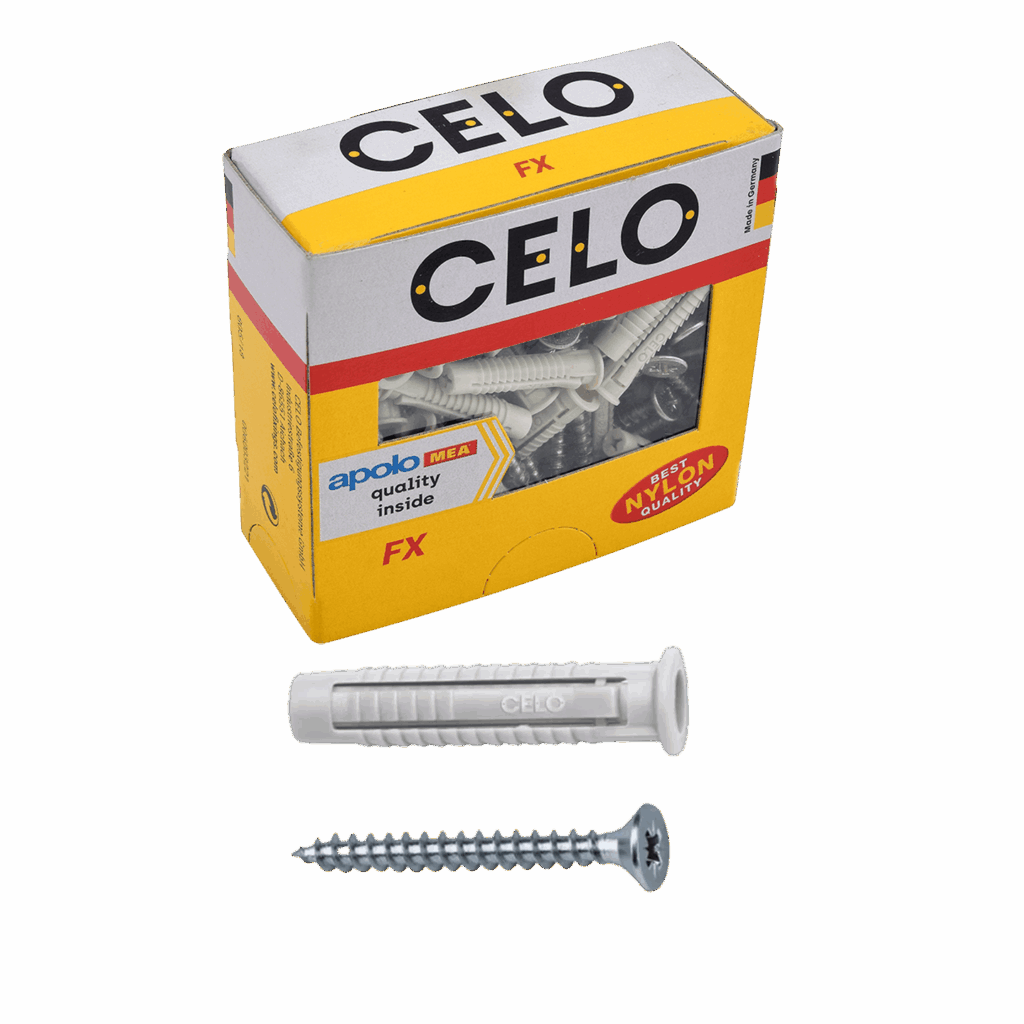 CELO FX 6×30 dűbel + 4,5×45 csavar (50 db) – Tökéletes kompatibilitás Foraxplast FR-Clips-hez